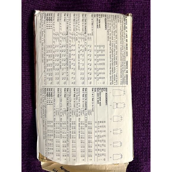 Simplicity 5294 sewing pattern vest 1970s - Picture 4 of 6